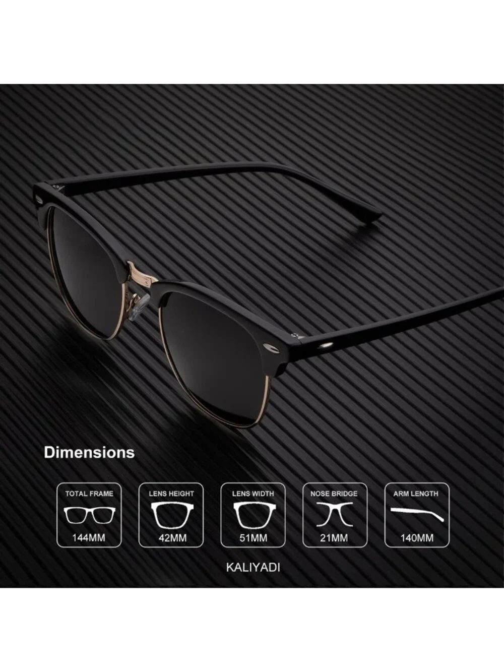 Unisex Polarized Sunglasses - Retro Semi-Rimless Driving Shades with UV